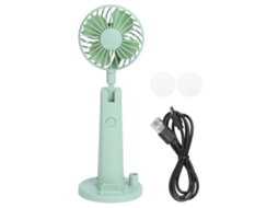 Ventilador Portátil Laxiscreed Com Usb Recarregável, 3 Velocidades, Suporte Para Celular E Espelho De Maquiagem