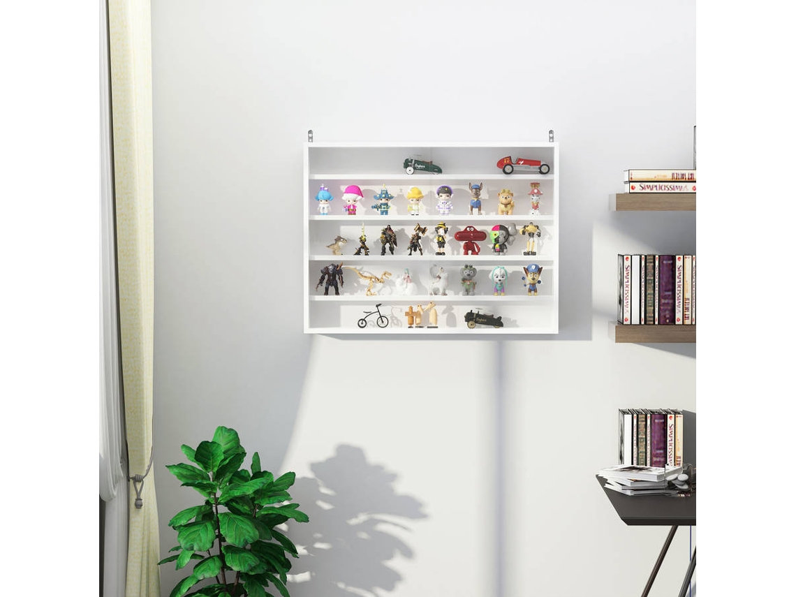 Vitrine de Parede HOMCOM 833-761WT (Branco - Melamina - 80x9.5x60 cm)