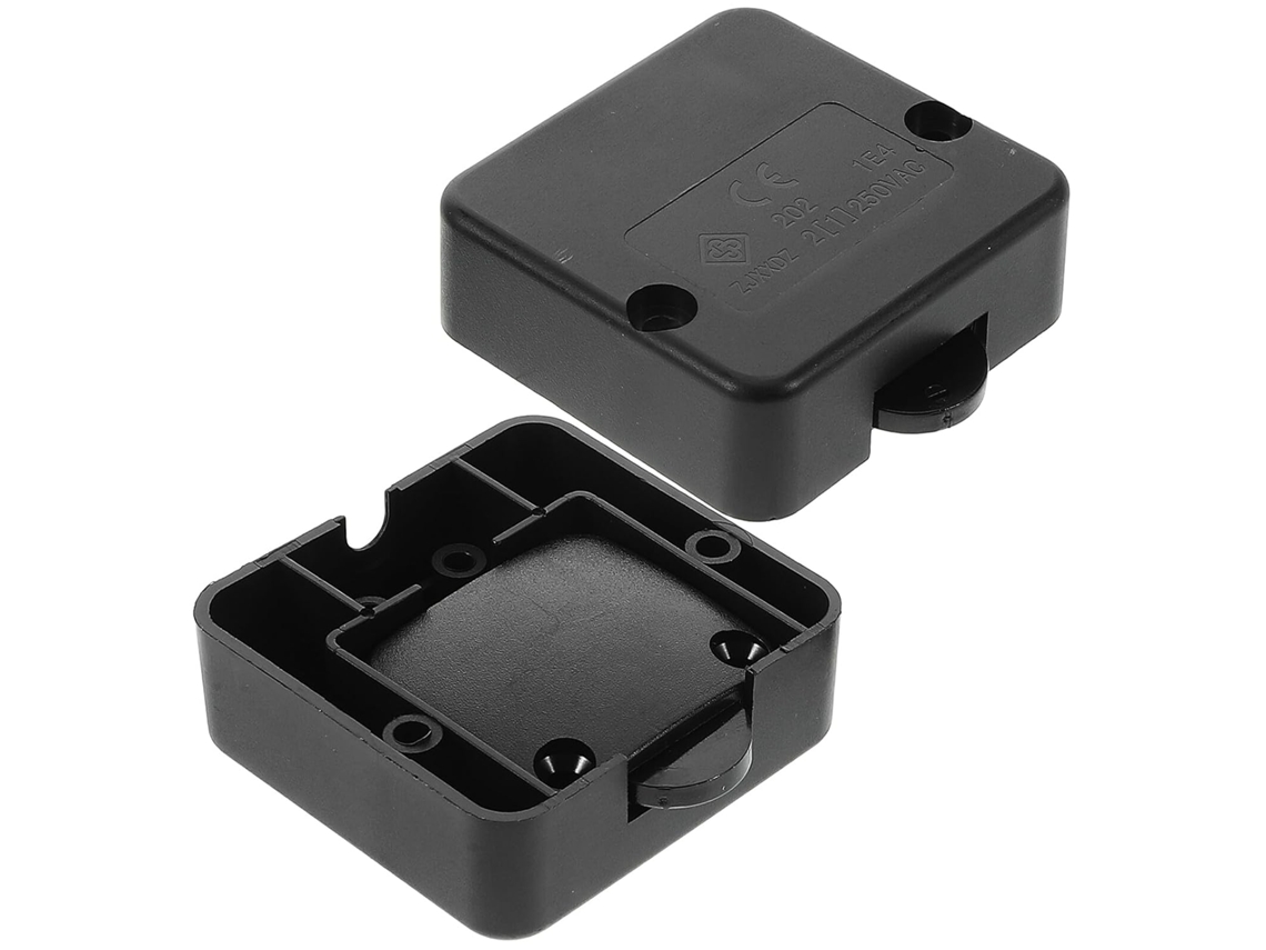 Conjunto De 2-interruptores Luz Para Armário Pretos, 2a 250v, Com Tampa Externa Versáteis E Seguros Para Armários