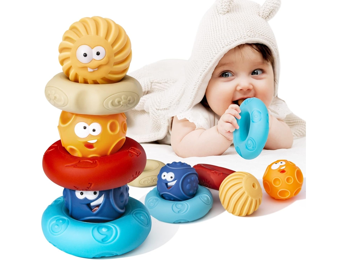 Brinquedos Para Bebês De 6 Meses, Donuts Empilháveis, Brinquedos Sensoriais, Jogo De Dentição Para Bebês, Brinquedo Para Bebês Aquaforge
