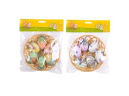 Cesta com Estampa Floral e Coelho LAXISCREED