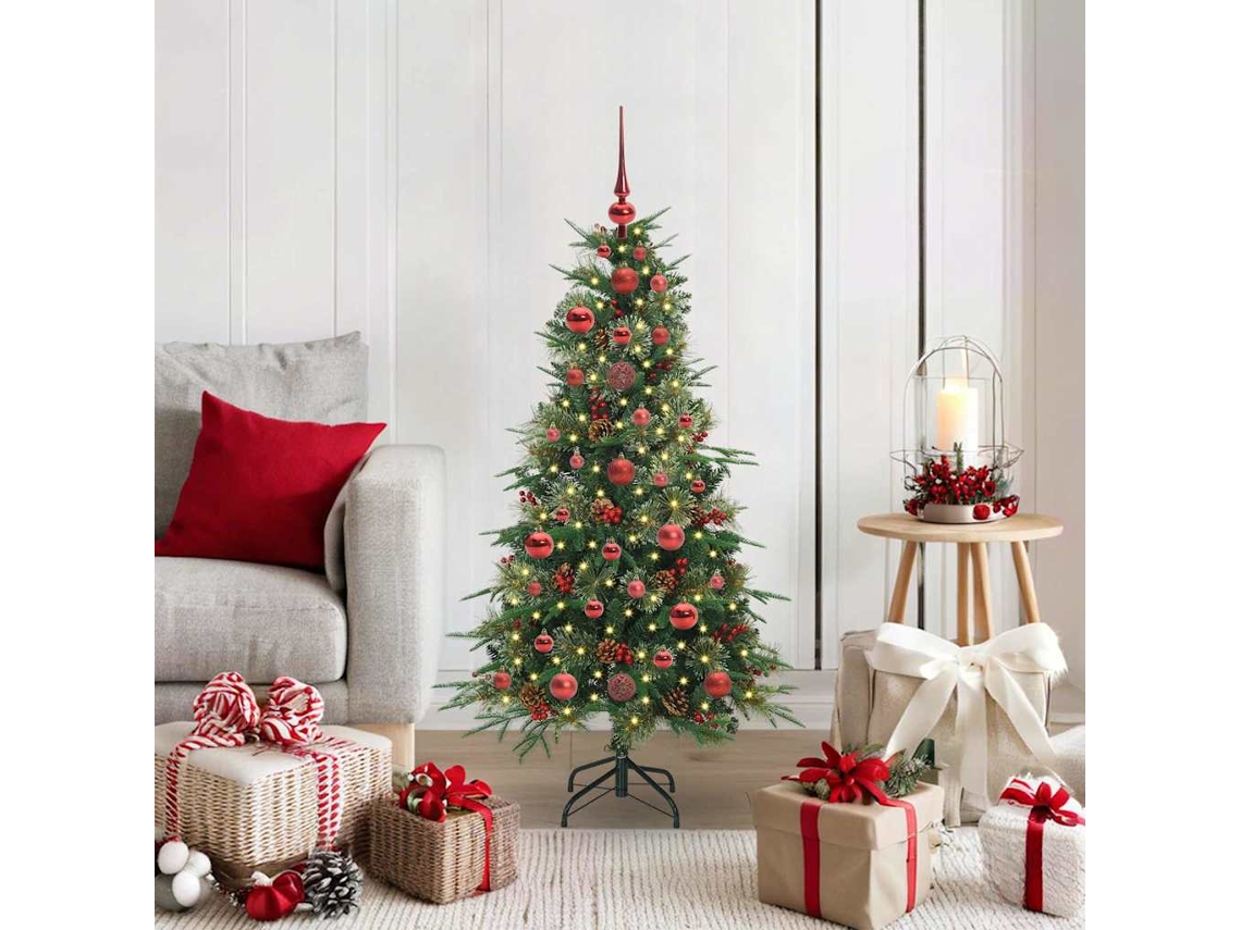 Vidaxl Árvore De Natal Articulada Artificial Verde 120 Cm Pe E Pvc