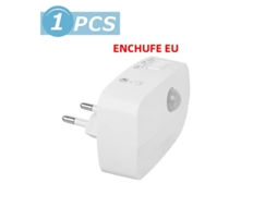 (1 Unidade) Mini Luz Noturna Led Com Sensor De Presença Pir, 3 Modos, Plugue Padrão Europeu.