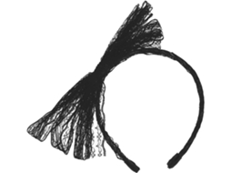 Faixa De Cabelo Clássica E Simples Em Tecido Preto Com Laço, Adequada Para A Maioria Dos Rostos.