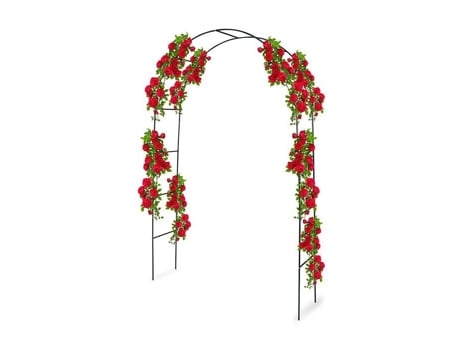 Arco De Jardim Kinzo 240 X 140 Cm Metal Com Revestimento Em Pó Verde Resistente Às Intempéries