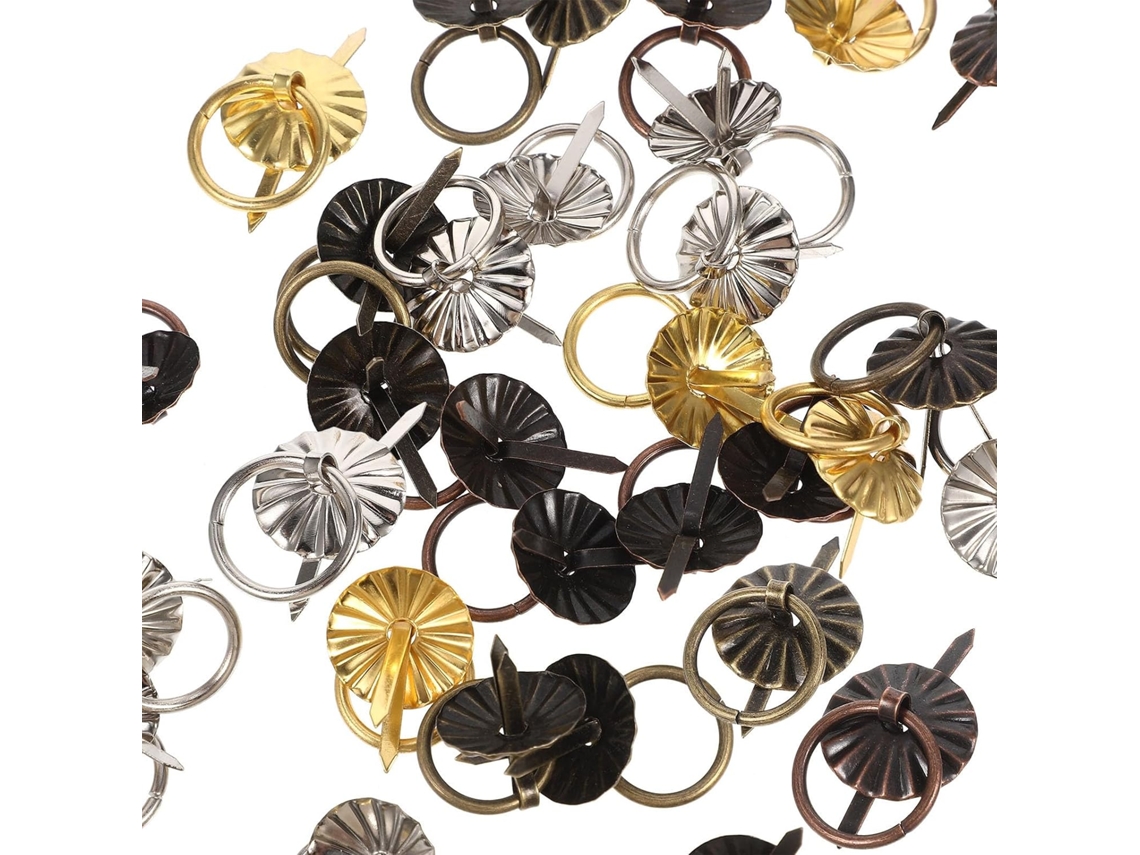 Mini Porta Puxadores Vintage em Metal e Ferro, Conjunto de 40, para Móveis Domésticos E