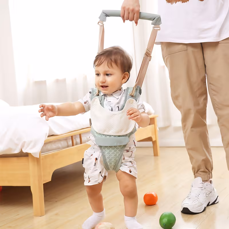 Apoio Andador Portátil Verão Para Bebê, Ajuda A Aprender A Andar Com Alça E Cinto Rosae