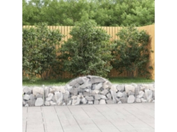 Vidaxl Cestos Gabião Arqueados 20pcs 200x30x40/60 Cm Ferro Galvanizado