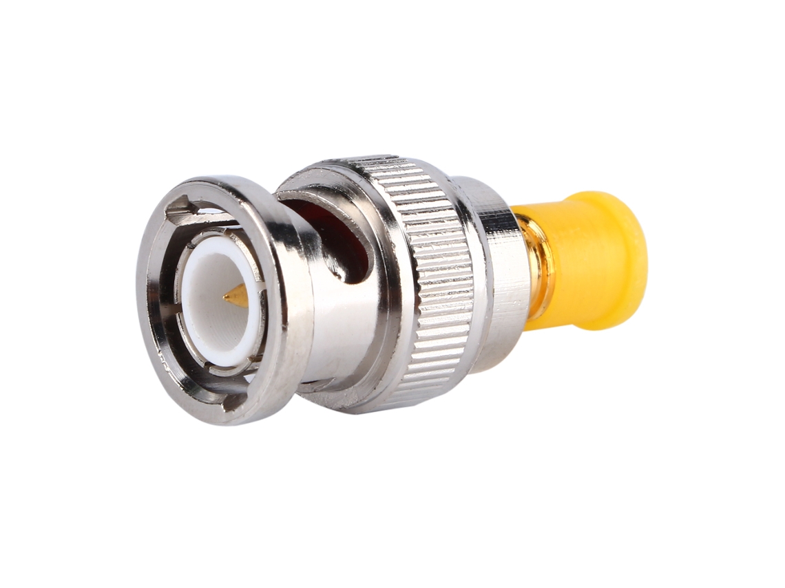 Conector Rf Adaptador Bnc Macho Para Sma Fêmea, Acoplador Coaxial Para Antena Luz Dourada