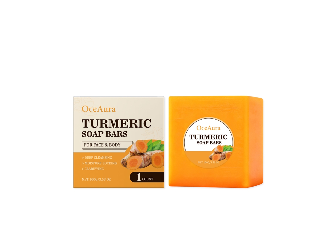 Sabonete LAXISCREED com Cúrcuma para Limpeza e Nutrição da Pele de Forma Natural