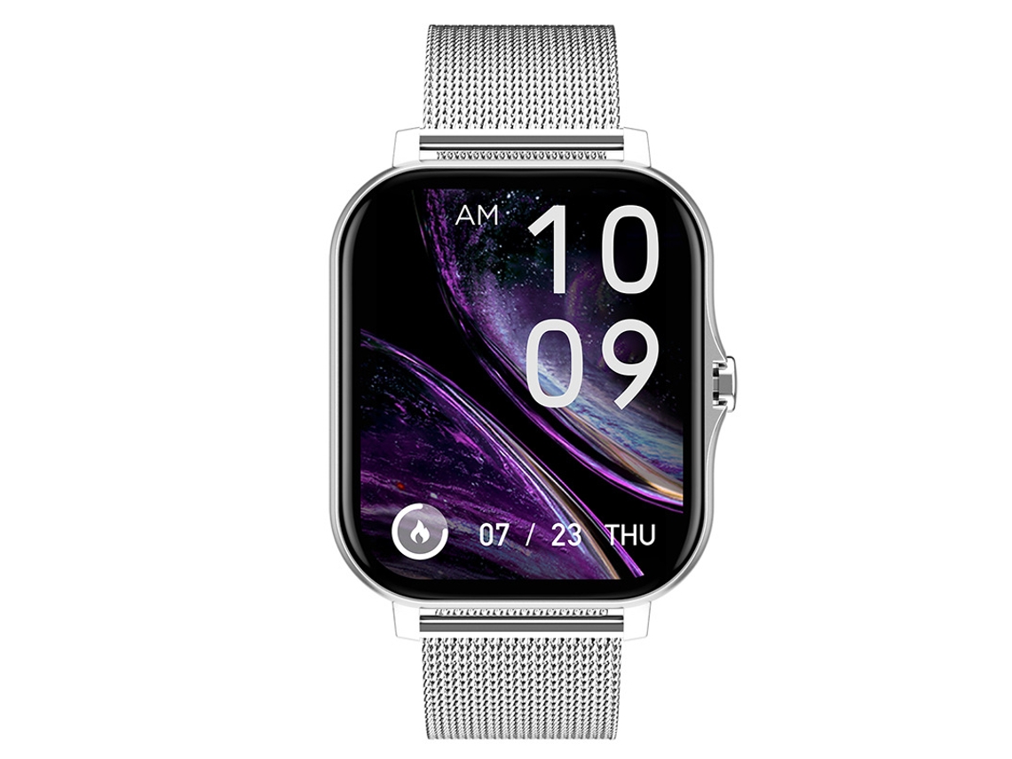 Smartwatch Esportivo com Tela Sensível Ao Toque À Prova D'Água Aço Prateado JL-EIGHT