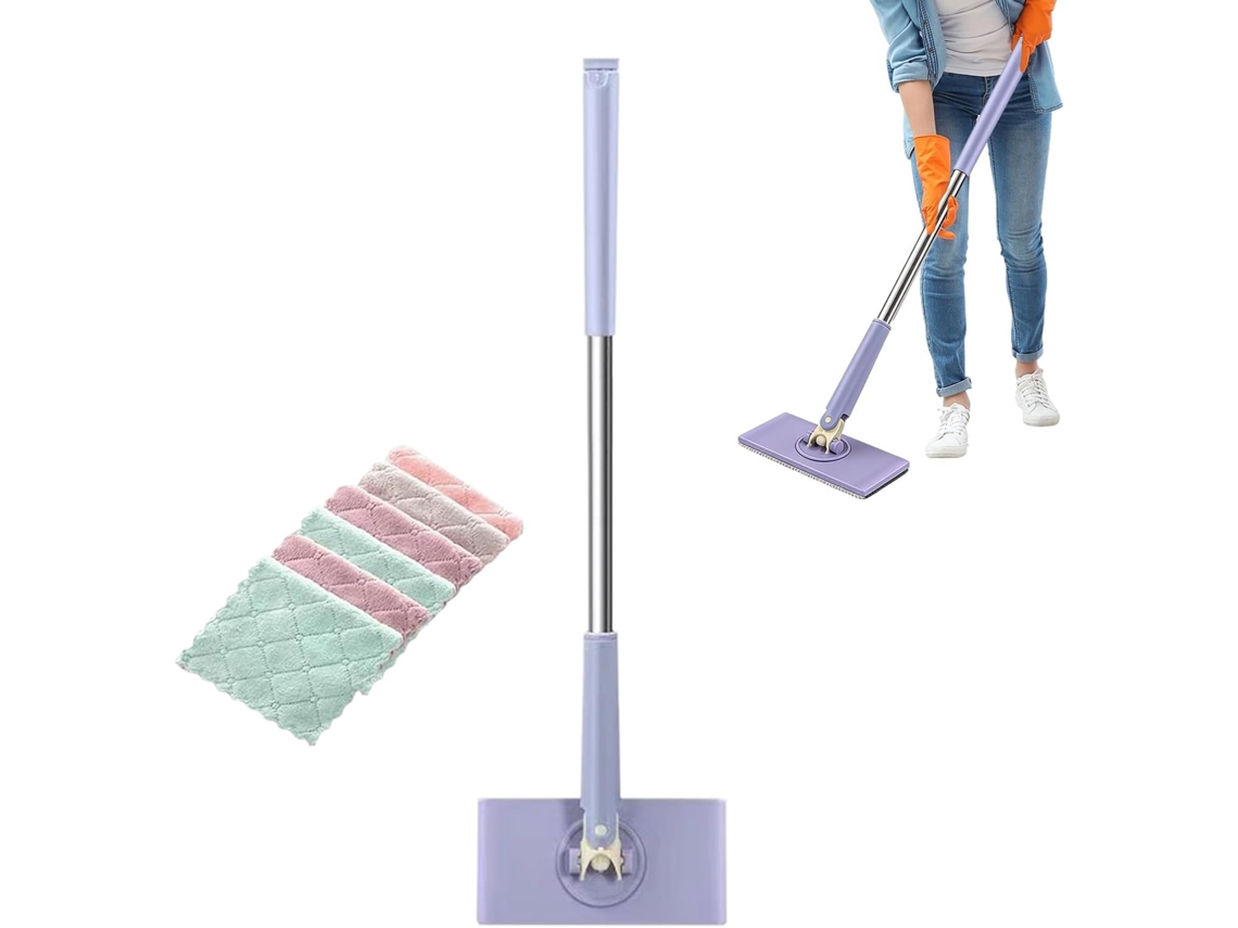 Mini Esfregão De Limpeza Com Cabeça Giratória 360 Graus E Design Ergonômico