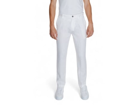 Calças De Homem Borghese Tivoli Linho Branco (50)