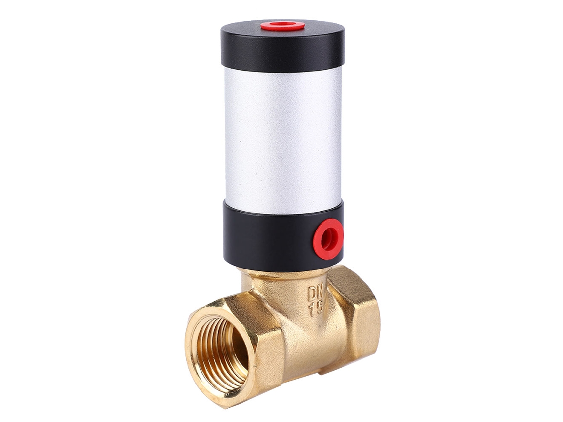 Válvula De Controle Neumática De Latão Com Vedação De Ptfe
