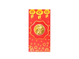 Envelope Vermelho Moeda De Ouro Prosperidade Ano Do Dragão