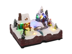Aldeia de Natal Resina Cor Multicor 23x18x15 cm Homcom