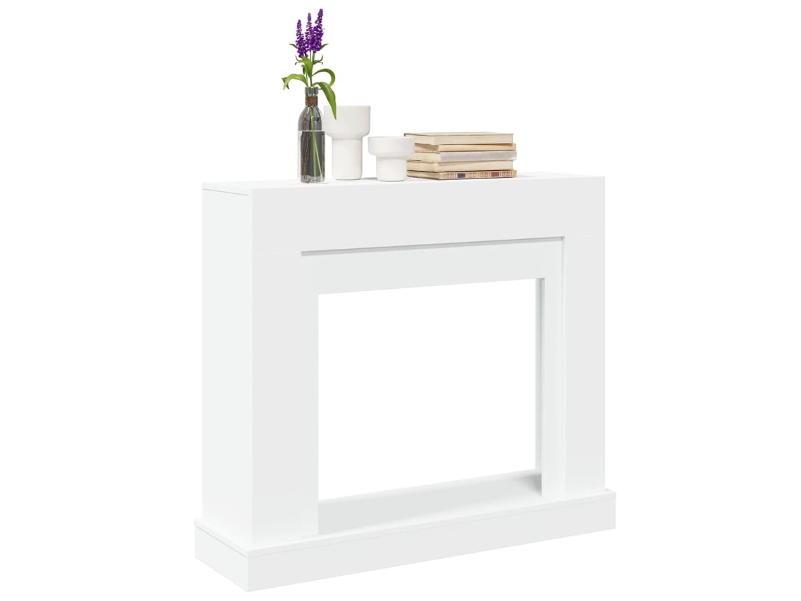 Vidaxl Cornija De Lareira 100x30x87,5 Cm Derivados De Madeira Branco