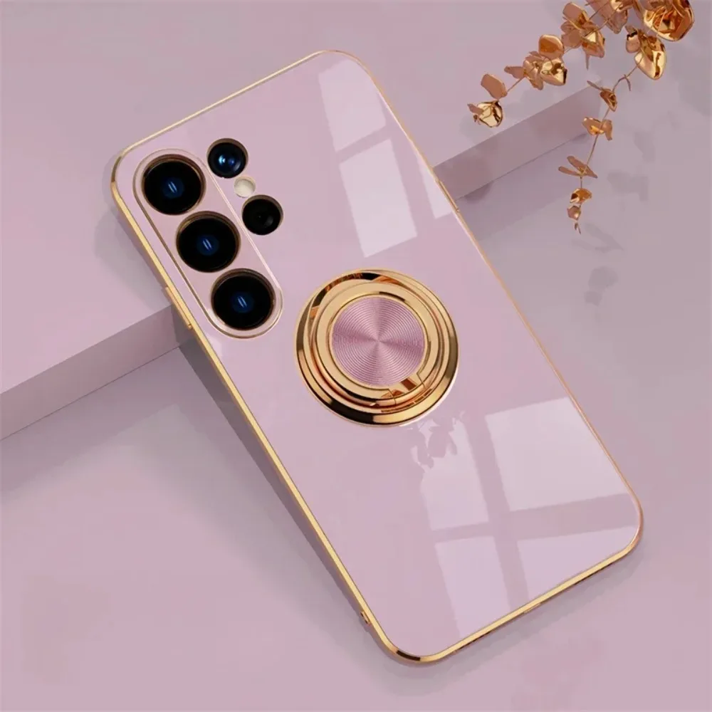 (roxo, Galaxy S24 Fe) Capa Para Celular Com Suporte Magnético Giratório 360°, À Prova De Quedas.