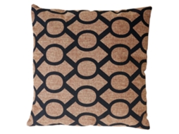 Coussin Marron/noir 45x45 Cm Déhoussable Dec04073