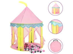 Vidaxl Tenda De Brincar Infantil Com 250 Bolas 100x100x127 Cm Rosa