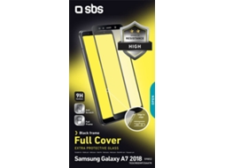 Película Vidro Temperado Samsung Galaxy A7 2018 SBS Fullcover Preto — Compatibilidade: Samsung Galaxy A7 2018