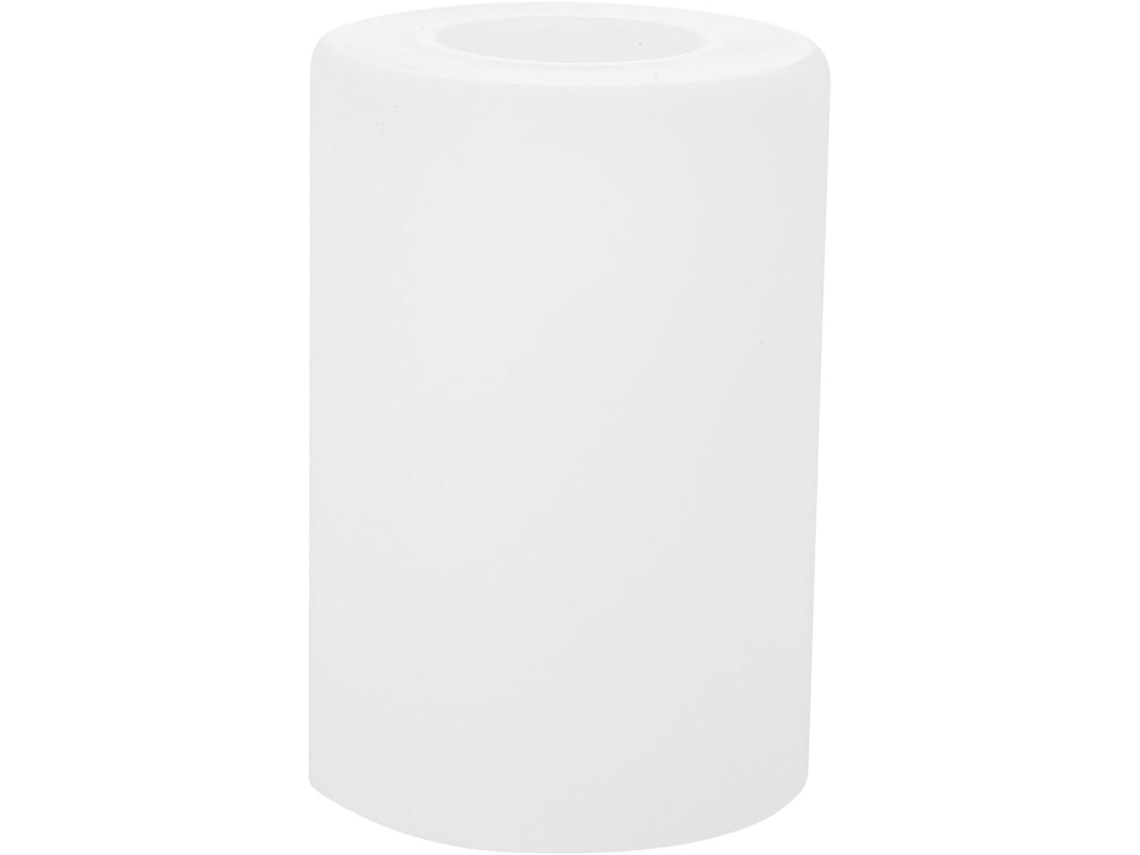 Tomada De Vidro E27 Cm Na Cor Branca, Design De Instalação