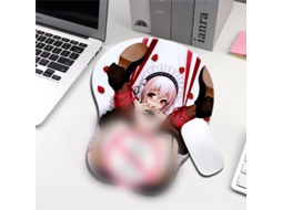 Mouse pad periférico de silicone para anime Second Dimension Beautiful Girl, suporte de pulso grosso e antiderrapante YWP (1 peça/0,3)
