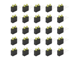 Lâmpada Led Duplo Buraco 3mm Amarela Industrial