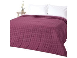 Homescapes Cotton Quilted Reversible Bedspread Lavender Purple, 200 X 200 Cm