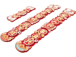 Conjunto 3 Adesivos Parede Papel Dísticos Chineses Lunar 2026 Decoração Festiva Versátil Janelas Portas GOKOCO