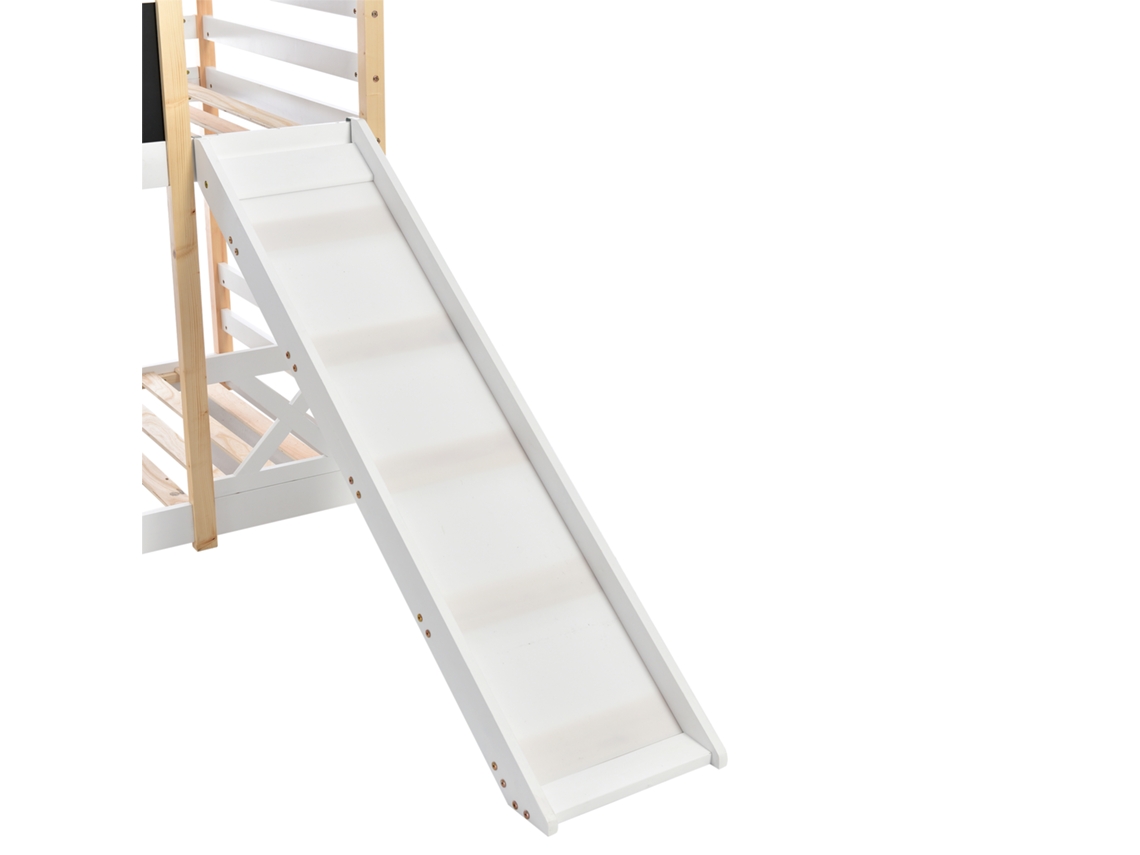 Cama Infantil Escorregador Pinho Fsc Escada Branca