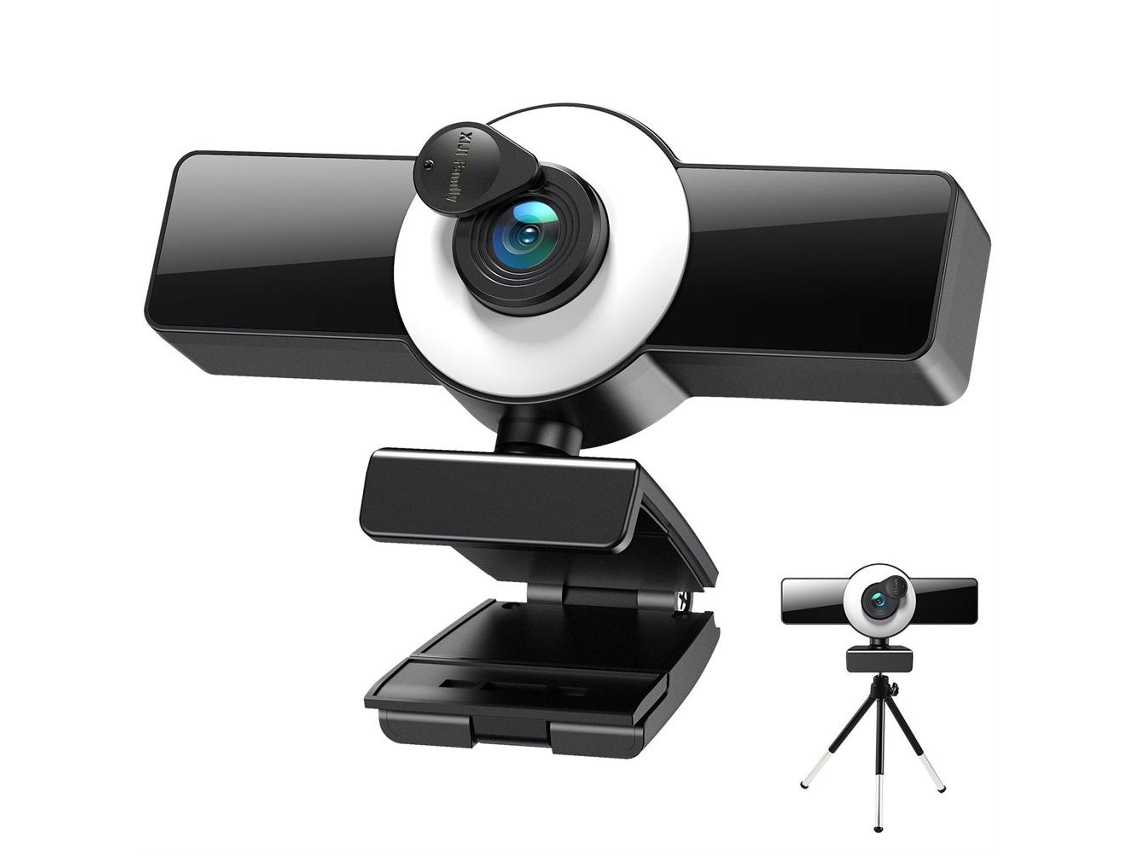 Câmera Web 4k Hd Com Microfone Autofoco 1080p Usb Para Pc Laptop Com Capa E Tripé