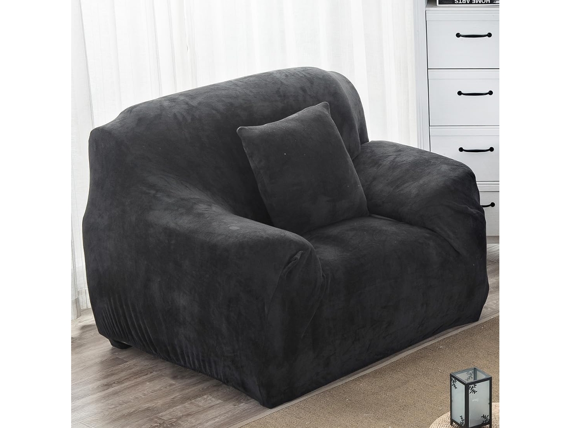 Capas De Sofá, Elástico Macio Para Sofá Individual (preto 90-140cm) Cuich