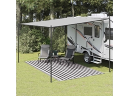 Vidaxl Tapete De Campismo Para Tenda 250x450 Cm Antracite E Branco