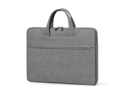 Pasta Para Portátil De 13 Polegadas, Fabricada Em Material Pu Impermeável, Estilo Mala De Escritório Cinza Escuro Hexinyigjly