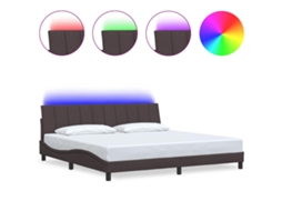 Maison Exclusive - Estrutura De Cama Sem Colchão Hanko 200x200 Cm Tecido Castanho-escuro