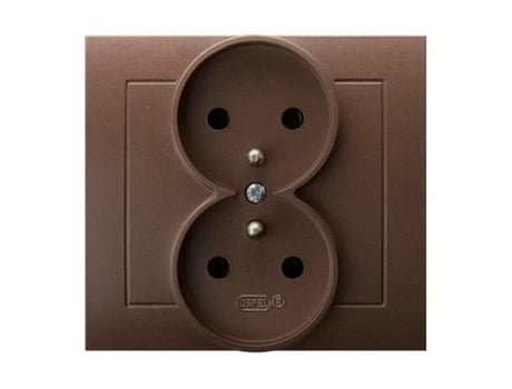 Soquete Duplo 2Pe Tipo e Marrom OSPEL Kier Gp-2Wz-52