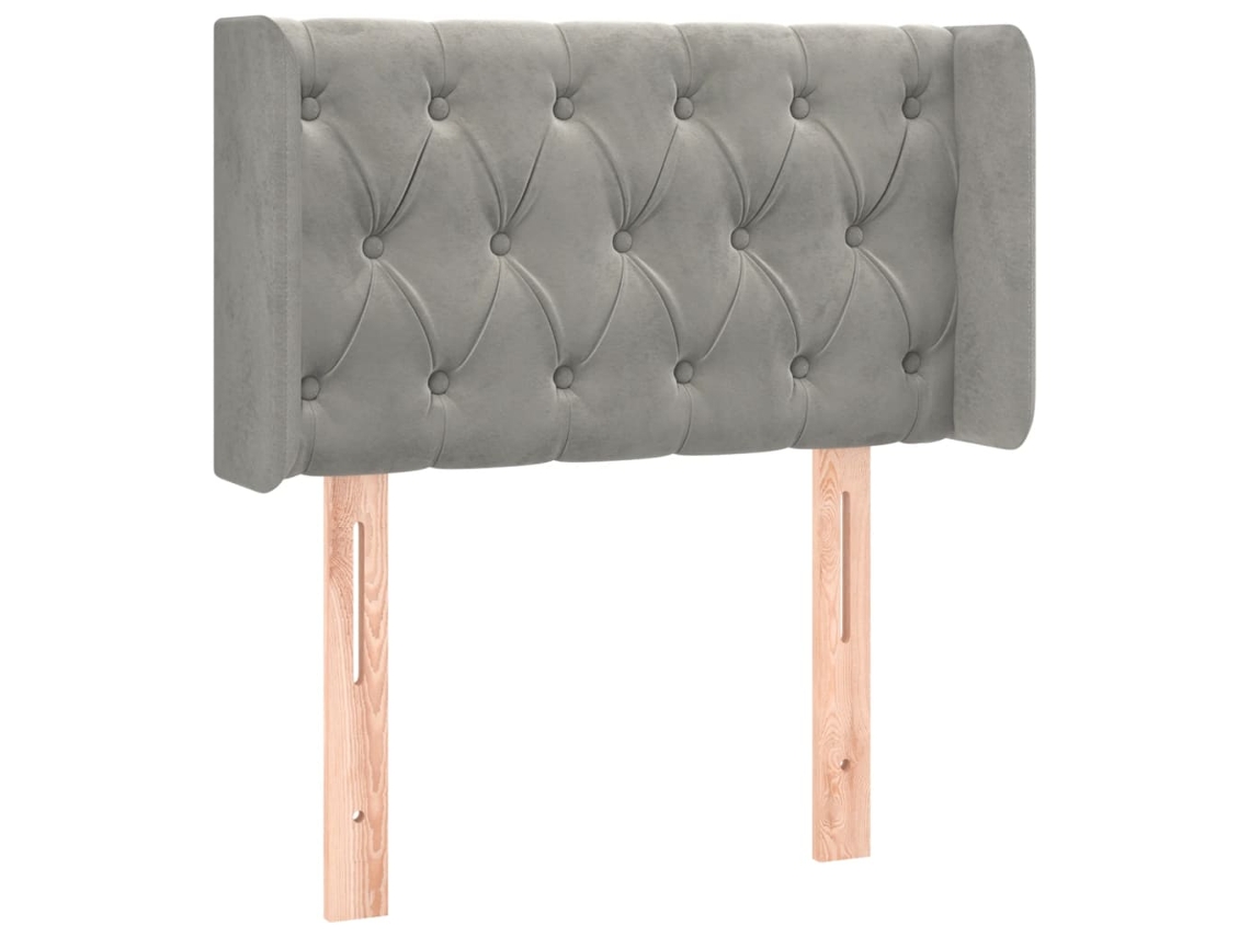 Headboard, Headboards Vidaxl Cinzeto Veludo (83 X 16 X 78/88 Cm)