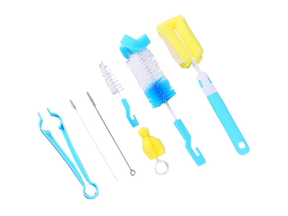 Kit De 7 Escovinhas Para Biberão Cabo Antiderrapante*