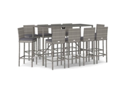 Garden Bar Set, Garden Bar Sets Vidaxl Cinzeto Rattan / Vime (180 Cm Table Length)