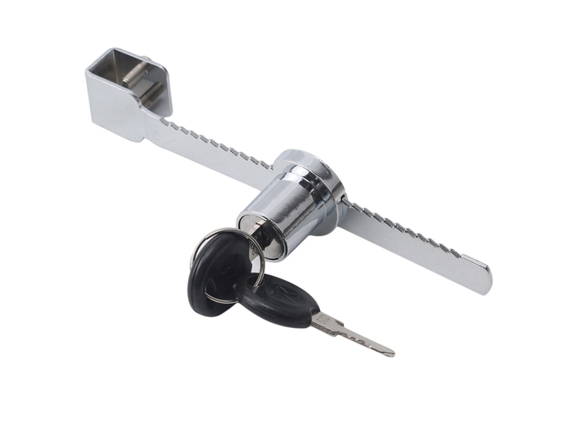 Fechadura De Trinco Para Porta Vidro Deslizante Com 2 Chaves Armário/vitrine.