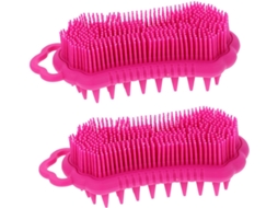 Conjunto De 2 Escovas Esfoliantes Corporais Silicone Sherchpry, Massageador Ergonômico Macio Para Limpeza E Massagem