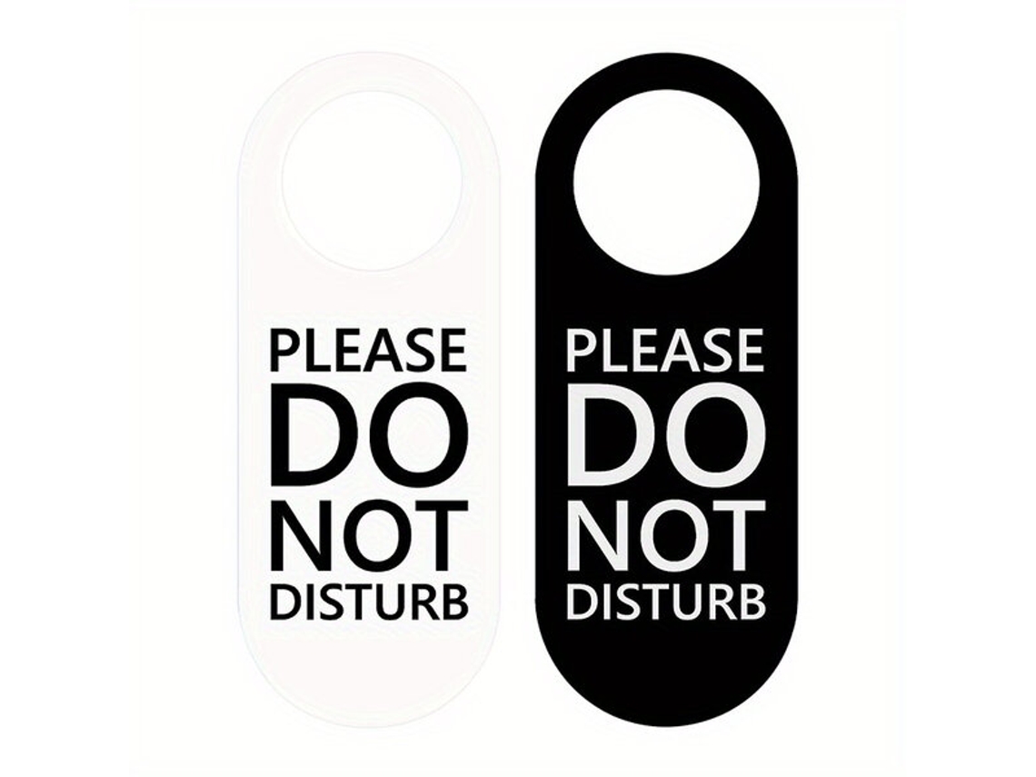 Placa De Acrílico Para Porta Não Perturbe, Dupla Face. Vayotoy