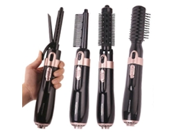 Secador de Cabelo Multifuncional 4 em 1 com Íons Negativos: Seca e Molha os Cabelos, Alisa, Modela Cachos e Seca com Pente. TAISHENGDA