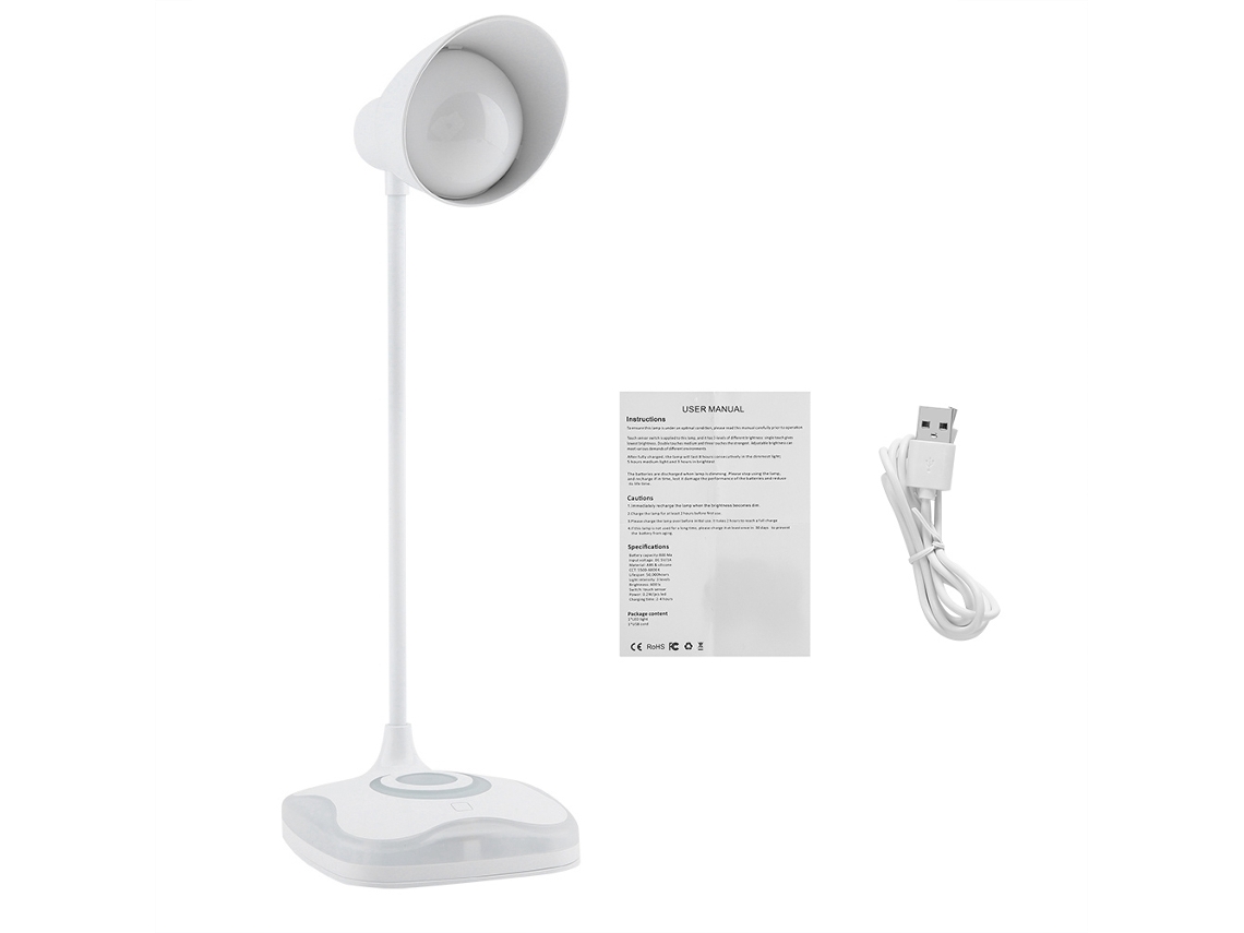 Lâmpada De Mesa Led (3 Níveis De Intensidade, Proteção Para Os Olhos)