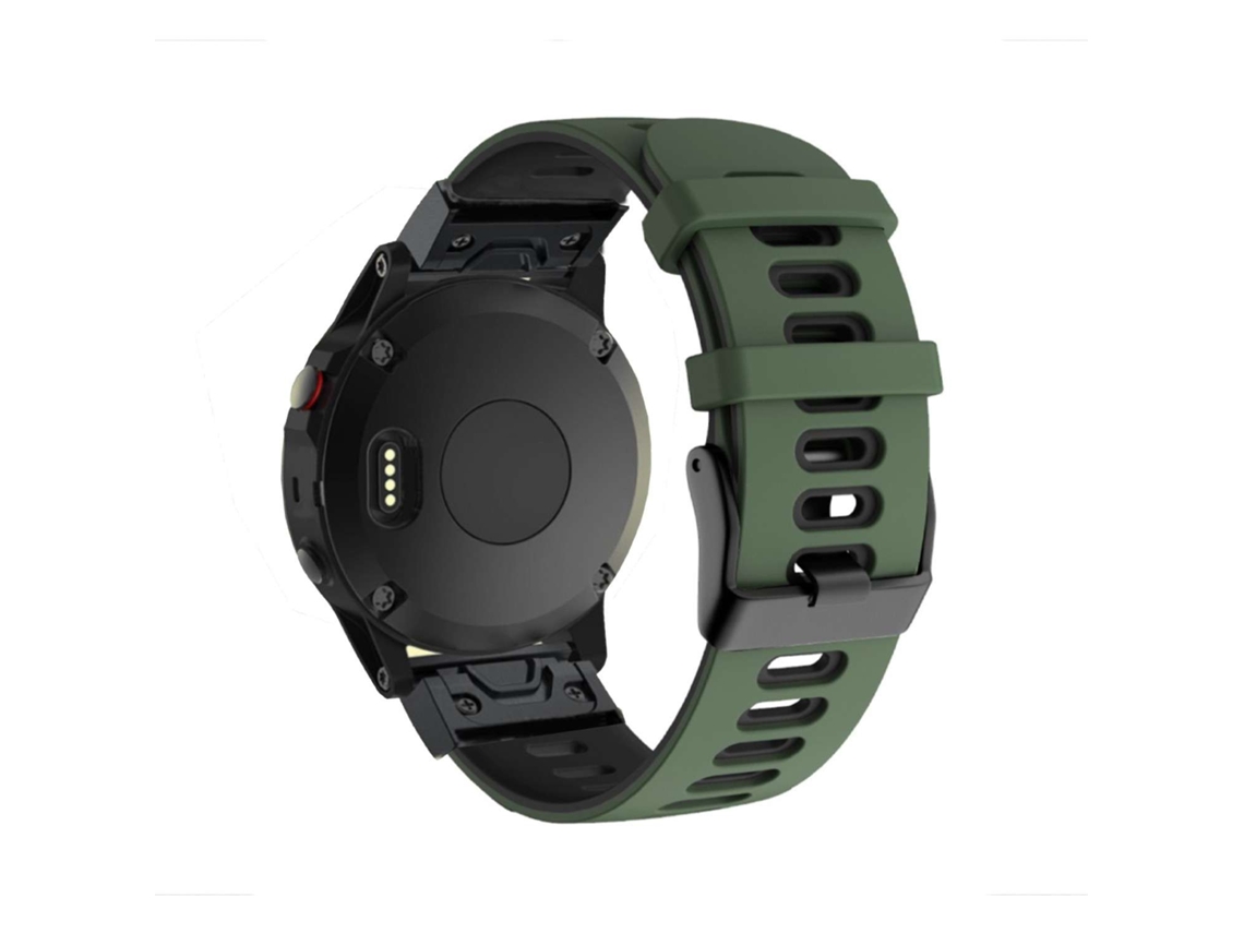 Bracelete Garmin Quatix 5 Sapphire Pulseira outdoor Verde Escuro e Preto