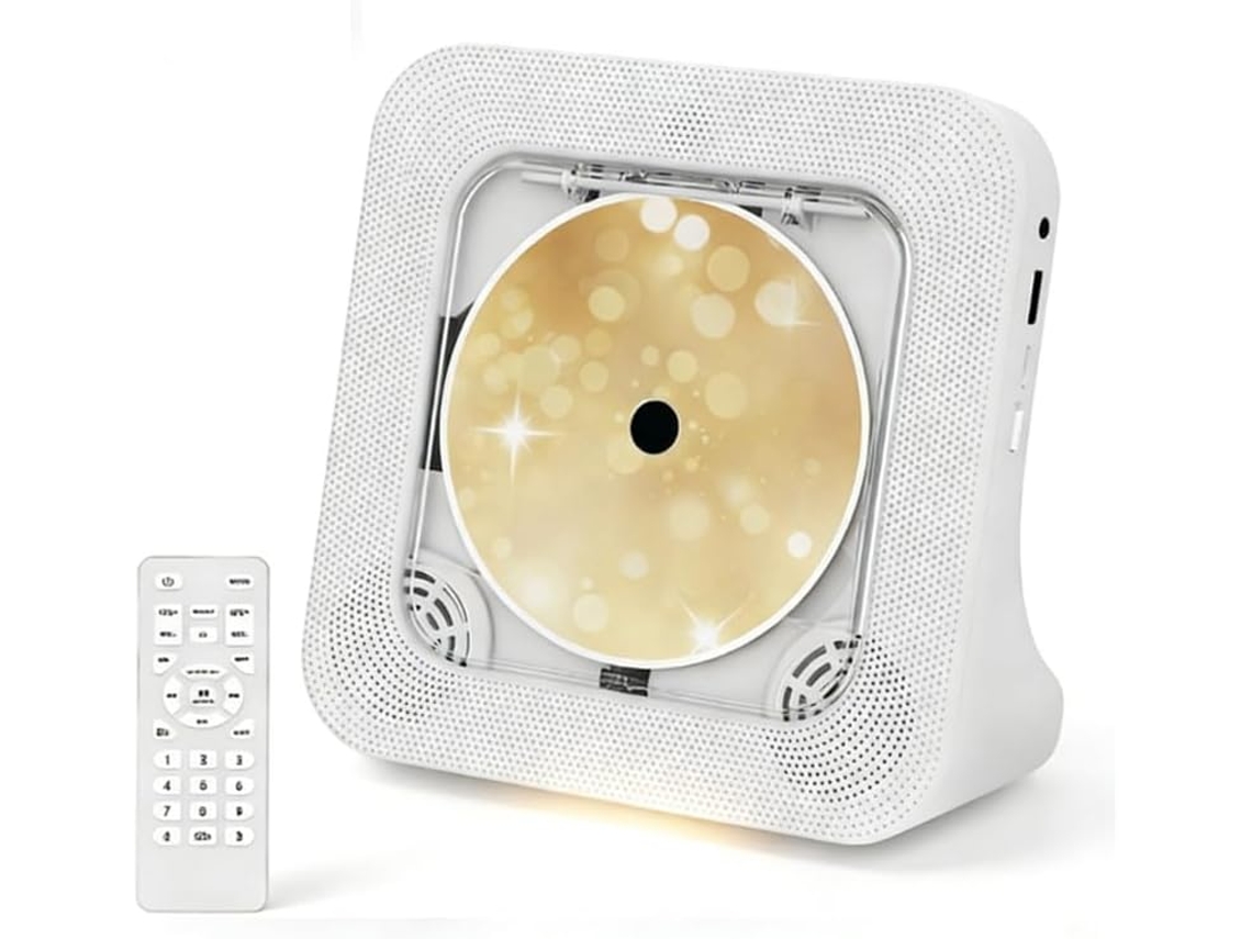 Leitor De Cd Mesa Licaevey Com Bluetooth 5 3e Alto Falantes Hifi, Reprodutor De Música Portátil Com Visor Led