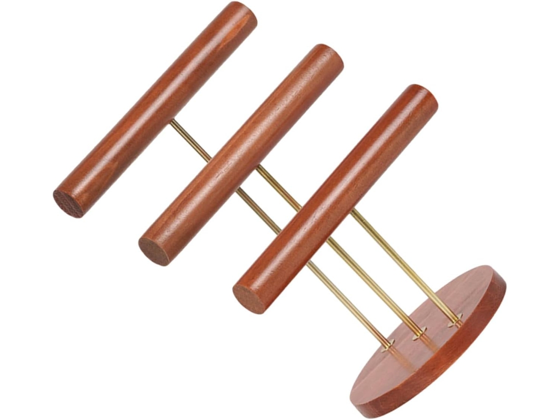 Suporte De Joias De Madeira Com Três Níveis, Expositor De Brincos Para Mesa, Suporte Para Colares