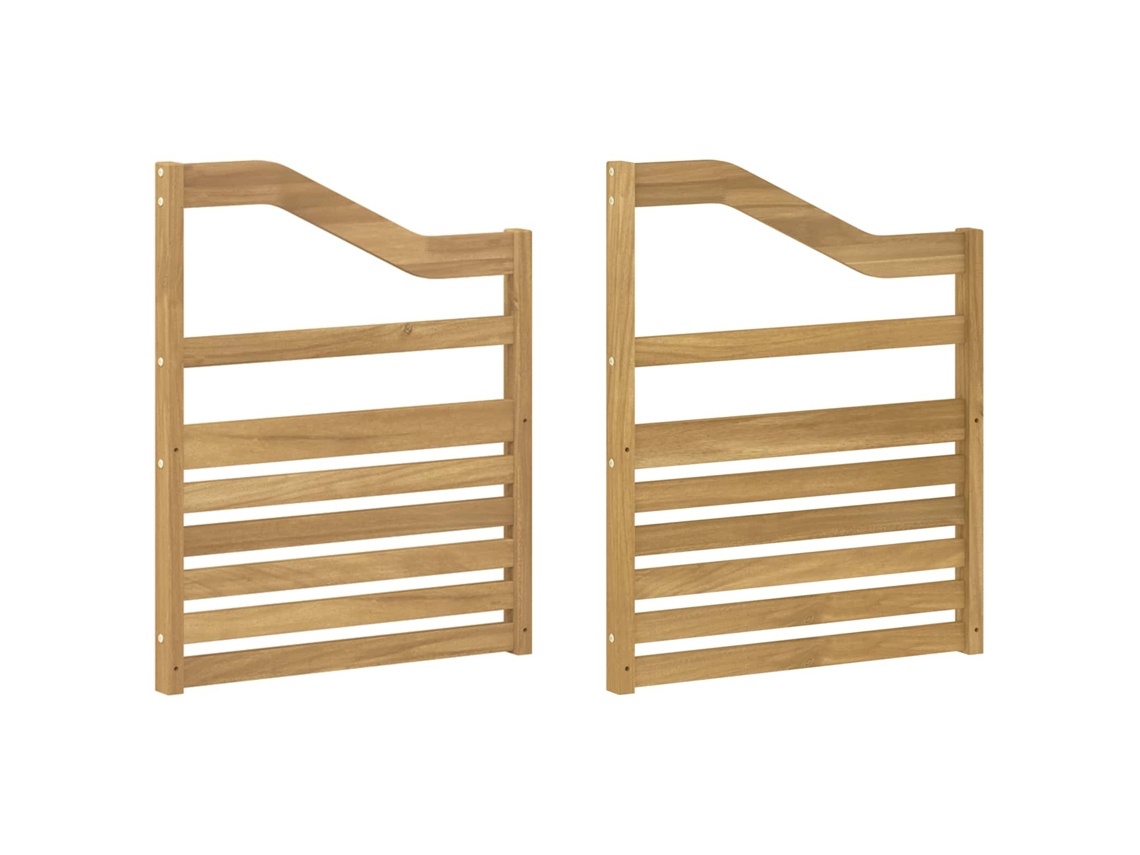 Vidaxl Módulo De Braços 2 Pcs Branco 59 X 4 X 73 Cm