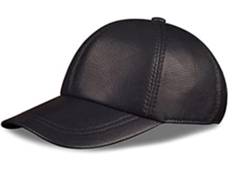 Casquette de Baseball en Cuir Véritable Homens SFUSHOS